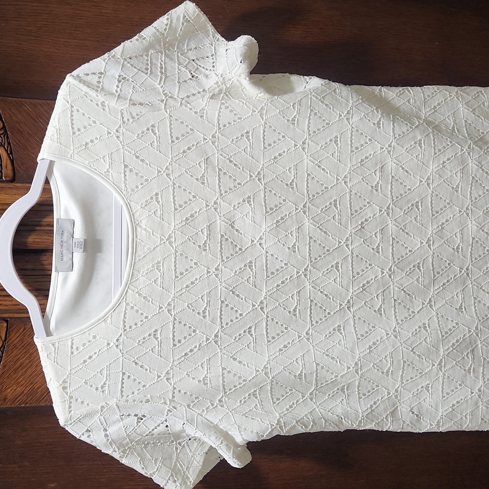 Marc New York Lace Overlay Top